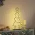 vidaXL Metall-Weihnachtsbaum mit Ständer, schwarz, 60cm, Stahl (42019186)