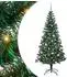 vidaXL Künstlicher Weihnachtsbaum, beleuchtet, grün, PVC, 240cm