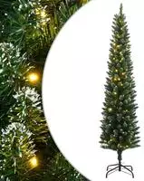 vidaXL K&uuml;nstlicher Weihnachtsbaum Schlank 300 LEDs 180 cm