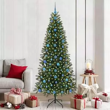 vidaXL Künstlicher Weihnachtsbaum 300 LEDs, 210cm, PE/PVC (3397374)