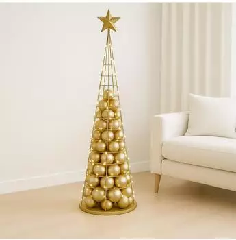 MCW Deko-Baum O91 Metall, goldfarben, 160cm