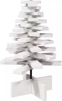 vidaXL Weihnachtsbaum zum Schmücken weiß 60cm Massivholz Kiefer (858199)