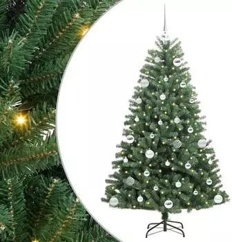 vidaXL K&uuml;nstlicher klappbarer Weihnachtsbaum 150LEDs gr&uuml;n 150cm (3395483)