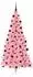 vidaXL Weihnachtsbaum mit Ständer, 300 LEDs, rosa, 210cm, PVC (3396439)