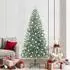 vidaXL Künstlicher Weihnachtsbaum beschneit mit LED, 210cm (3396827)