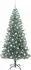 vidaXL Künstlicher Weihnachtsbaum beschneit mit LED, 210cm (3396827)