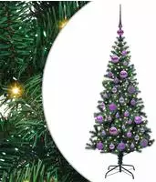 vidaXL K&uuml;nstlicher vorbeleuchteter Weihnachtsbaum Gr&uuml;n 120 cm