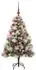 vidaXL Künstlicher Weihnachtsbaum grün/weiß, 150cm (3395170)