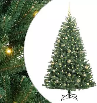 vidaXL K&uuml;nstlicher klappbarer Weihnachtsbaum 150LEDs gr&uuml;n 150cm (3395482)