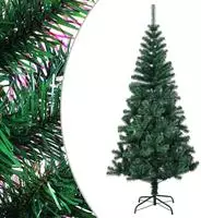 vidaXL K&uuml;nstlicher Weihnachtsbaum Schillernde Spitzen Gr&uuml;n 240 cm PVC