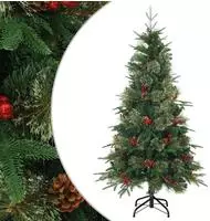 vidaXL K&uuml;nstlicher klappbarer Weihnachtsbaum Gr&uuml;n 150 cm