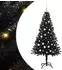 vidaXL Weihnachtsbaum 150cm schwarz 150 LEDs PVC (3396468)