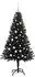 vidaXL Weihnachtsbaum 150cm schwarz 150 LEDs PVC (3396468)