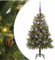 vidaXL K&uuml;nstlicher klappbarer Weihnachtsbaum mit Tannenzapfen 120 cm