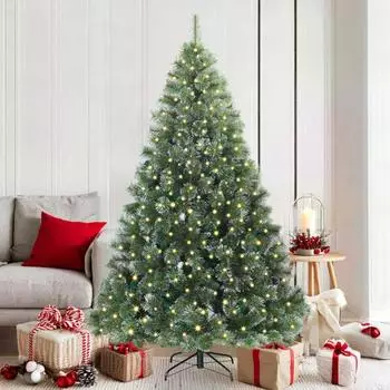 vidaXL Künstlicher Weihnachtsbaum 180cm, 300 LEDs, PE/PVC (3397844)