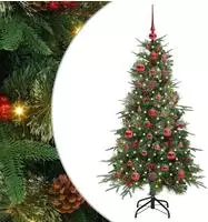 vidaXL K&uuml;nstlicher klappbarer Weihnachtsbaum Gr&uuml;n 120 cm PE und PVC