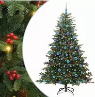 vidaXL K&uuml;nstlicher Weihnachtsbaum mit 300 LEDs mit St&auml;nder Gr&uuml;n 180 cm