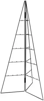 Spetebo Weihnachtskugelst&auml;nder Metall Tannenbaum, 100cm, schwarz, 33 Haken (2137)