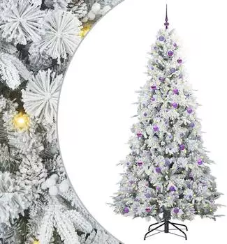vidaXL K&uuml;nstlicher klappbarer Weihnachtsbaum wei&szlig; 240cm PE/PVC (3397516)