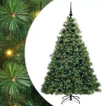 vidaXL K&uuml;nstlicher Weihnachtsbaum 300 LEDs, 180cm, PE/PVC (3397784)