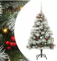 vidaXL K&uuml;nstlicher Weihnachtsbaum Gr&uuml;n und Wei&szlig; 150 cm