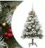 vidaXL Künstlicher Weihnachtsbaum grün/weiß, 150cm (3395175)