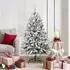 vidaXL Künstlicher Weihnachtsbaum grün/weiß 150cm PVC und Metall (3395742)