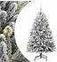 vidaXL Künstlicher Weihnachtsbaum grün/weiß 150cm PVC und Metall (3395742)