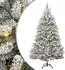 vidaXL Künstlicher Weihnachtsbaum grün/weiß 240cm PVC und Metall (3395772)