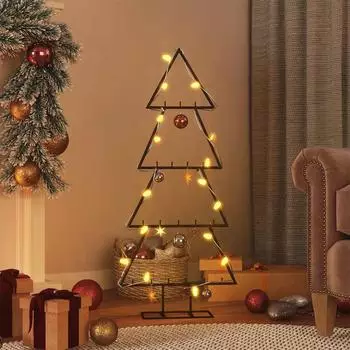 vidaXL Metall-Weihnachtsbaum schwarz 125cm (359593)