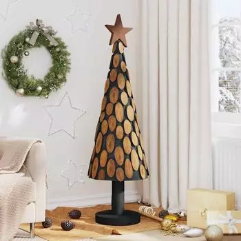 vidaXL Künstlicher Weihnachtsbaum mit Ständer, braun, Teak, 149cm (42017946)