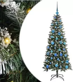 vidaXL K&uuml;nstlicher Weihnachtsbaum 150 LEDs, gr&uuml;n, 150cm (3395815)