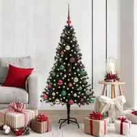 vidaXL Weihnachtsbaum Schwarz 150 cm PVC