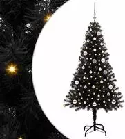 vidaXL Weihnachtsbaum Schwarz 150 cm PVC