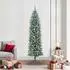 vidaXL Schlanker Künstlicher Weihnachtsbaum grün/weiß 210cm (3395312)