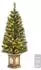 Costway Künstlicher Weihnachtsbaum im Topf 120cm warmweiße LED, Timer (CM24560DE)