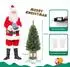 Costway Künstlicher Weihnachtsbaum im Topf 120cm warmweiße LED, Timer (CM24560DE)