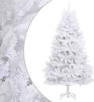 vidaXL K&uuml;nstlicher Weihnachtsbaum Klappbar mit St&auml;nder Wei&szlig; 240 cm