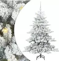 vidaXL K&uuml;nstlicher klappbarer Weihnachtsbaum Wei&szlig; 150 cm PVC und Stahl