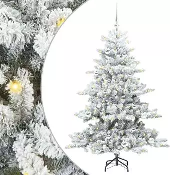 vidaXL Künstlicher klappbarer Weihnachtsbaum weiß, 150cm, PVC (3397710)