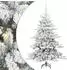 vidaXL Künstlicher klappbarer Weihnachtsbaum weiß, 150cm, PVC (3397710)