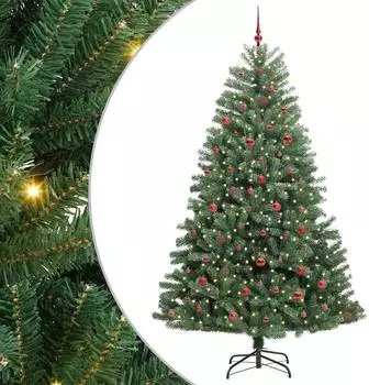 vidaXL Künstlicher klappbarer Weihnachtsbaum 300 LEDs grün 240cm (3395505)