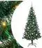 vidaXL Künstlicher vorbeleuchteter Weihnachtsbaum grün 210cm
