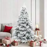 vidaXL K&uuml;nstlicher Scharnier-Weihnachtsbaum schneebedeckt