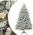 vidaXL Künstlicher Weihnachtsbaum grün/weiß, 300cm, PVC und Metall (3395786)