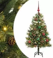 vidaXL K&uuml;nstlicher klappbarer Weihnachtsbaum mit Tannenzapfen 120 cm