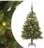 vidaXL Künstlicher klappbarer Weihnachtsbaum mit Tannenzapfen 120cm (3395079)