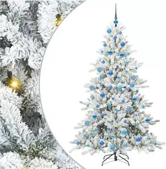 vidaXL K&uuml;nstlicher klappbarer Weihnachtsbaum wei&szlig; 180cm PVC und Stahl (3397725)