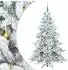 vidaXL Künstlicher klappbarer Weihnachtsbaum weiß 180cm PVC und Stahl (3397725)