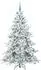 vidaXL Künstlicher klappbarer Weihnachtsbaum weiß 180cm PVC und Stahl (3397725)